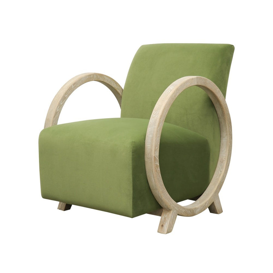 Palm Beach Circle Chair - Green & Light Wash