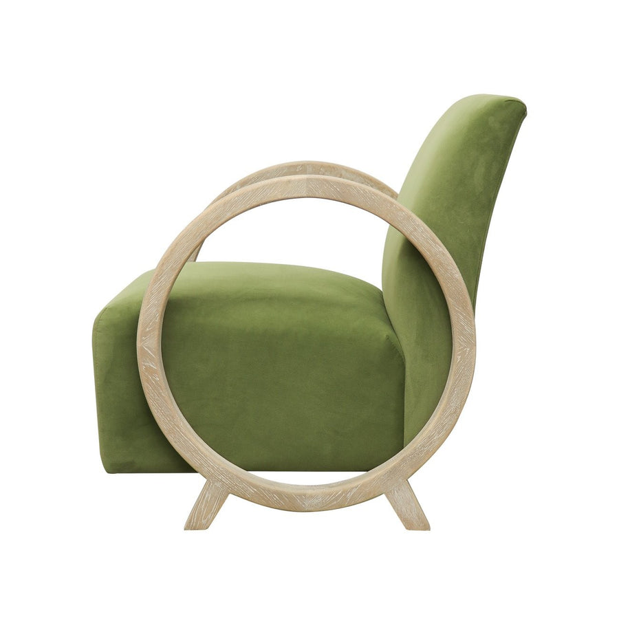 Palm Beach Circle Chair - Green & Light Wash