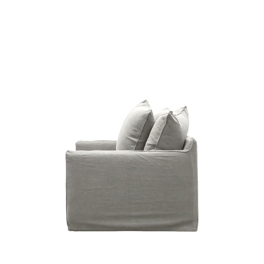 Relaxed Slip-Cover Armchair - Cement