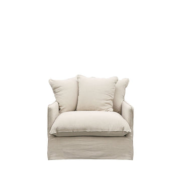 Relaxed Slip-Cover Armchair - Oatmeal
