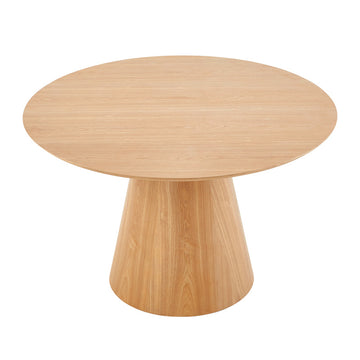 Round Oak Pedestal Dining Table 120cm