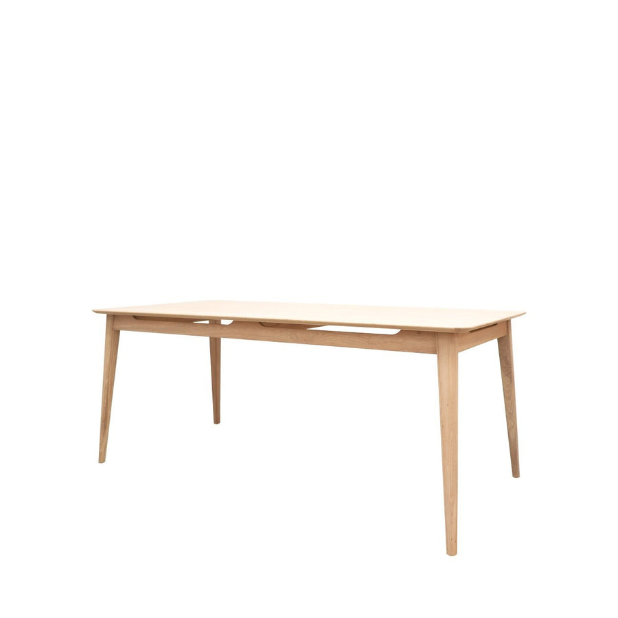 Scandi Oak Slot Detail Dining Table 180cm - Natural