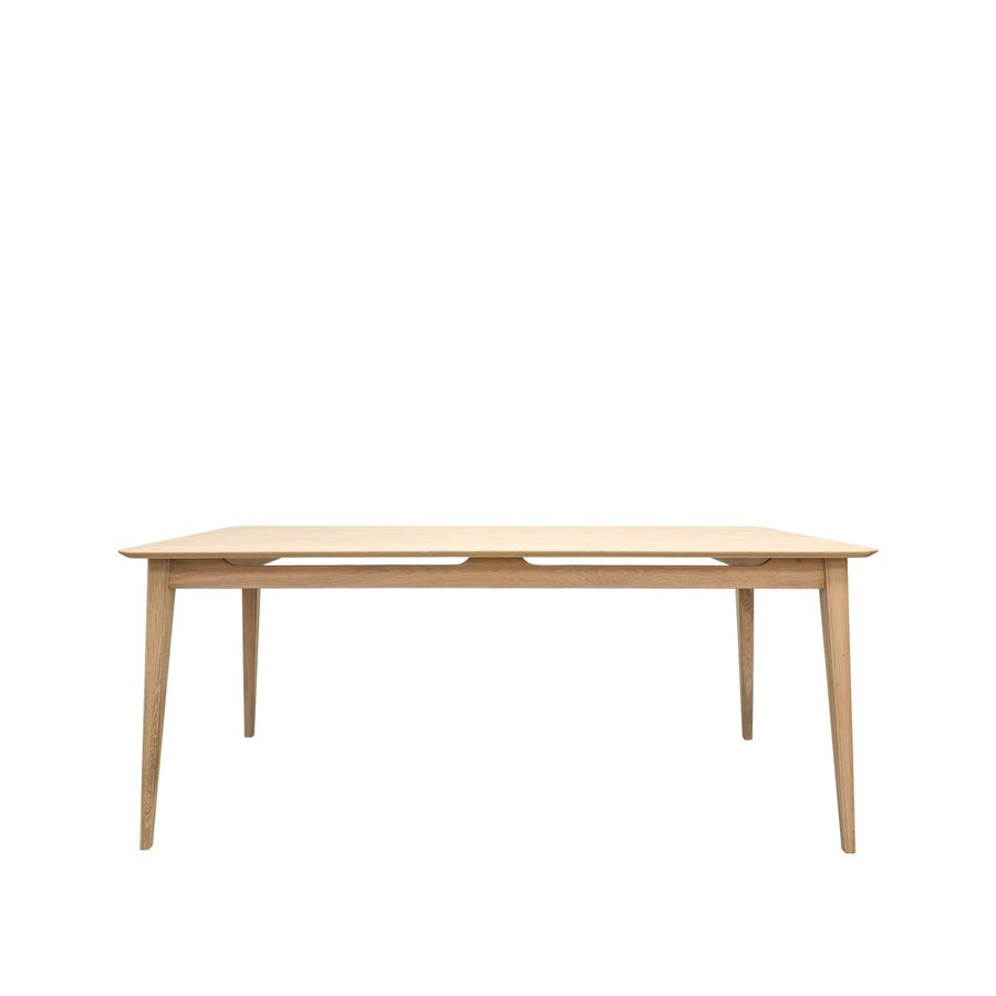 Scandi Oak Slot Detail Dining Table 180cm - Natural