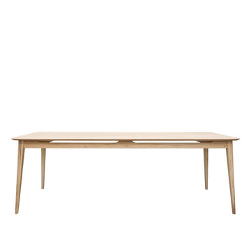 Scandi Oak Slot Detail Dining Table 220cm - Natural