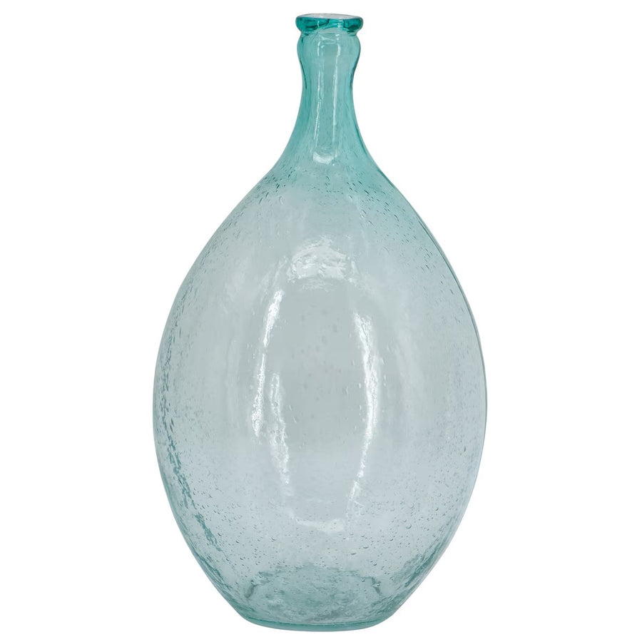 Seafoam Bubble Glass Bottle - Tall