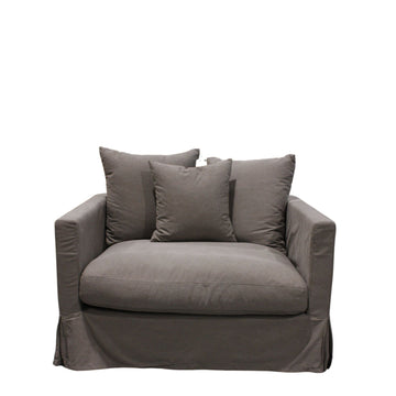 Spacious Slip-Cover Armchair 120cm - Grey