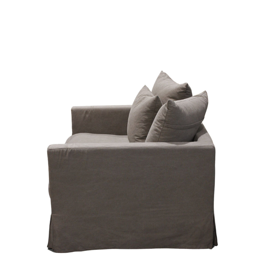 Spacious Slip-Cover Armchair 120cm - Grey