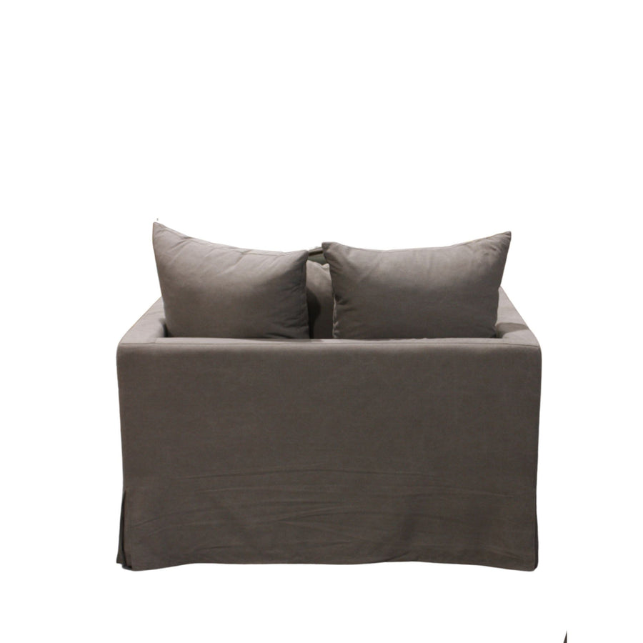 Spacious Slip-Cover Armchair 120cm - Grey