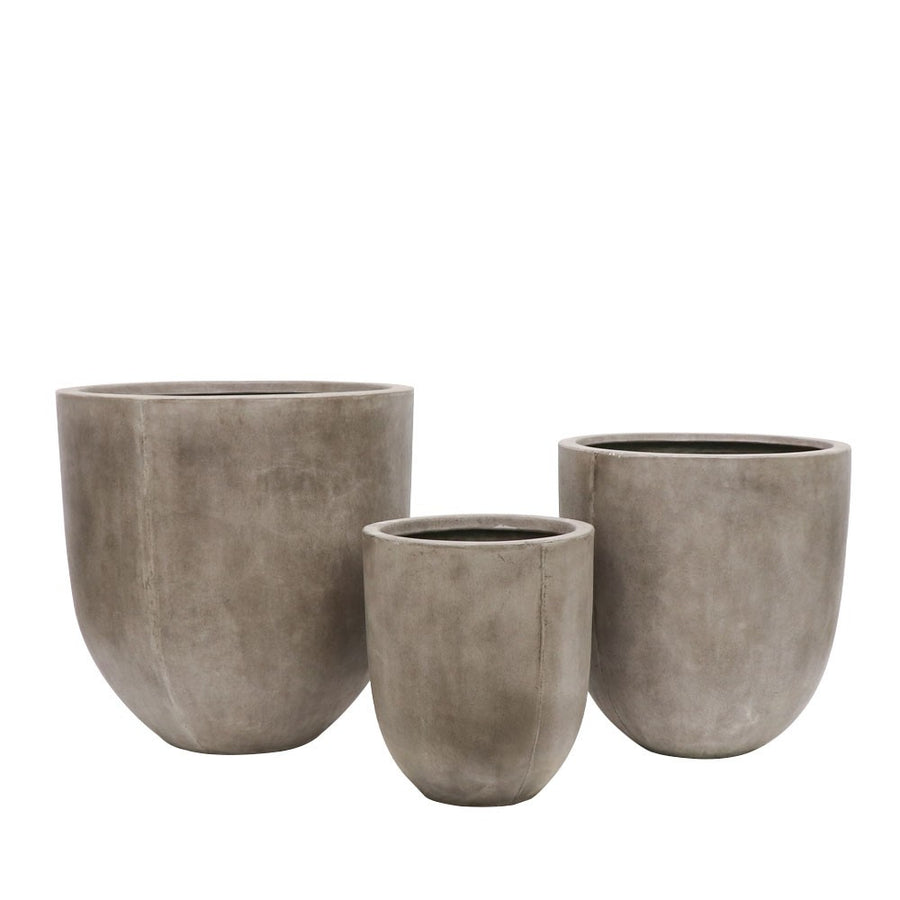 Westhampton Bullet Weathered Concrete Pot - Medium